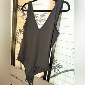 Express Black V-Neck Bodysuit